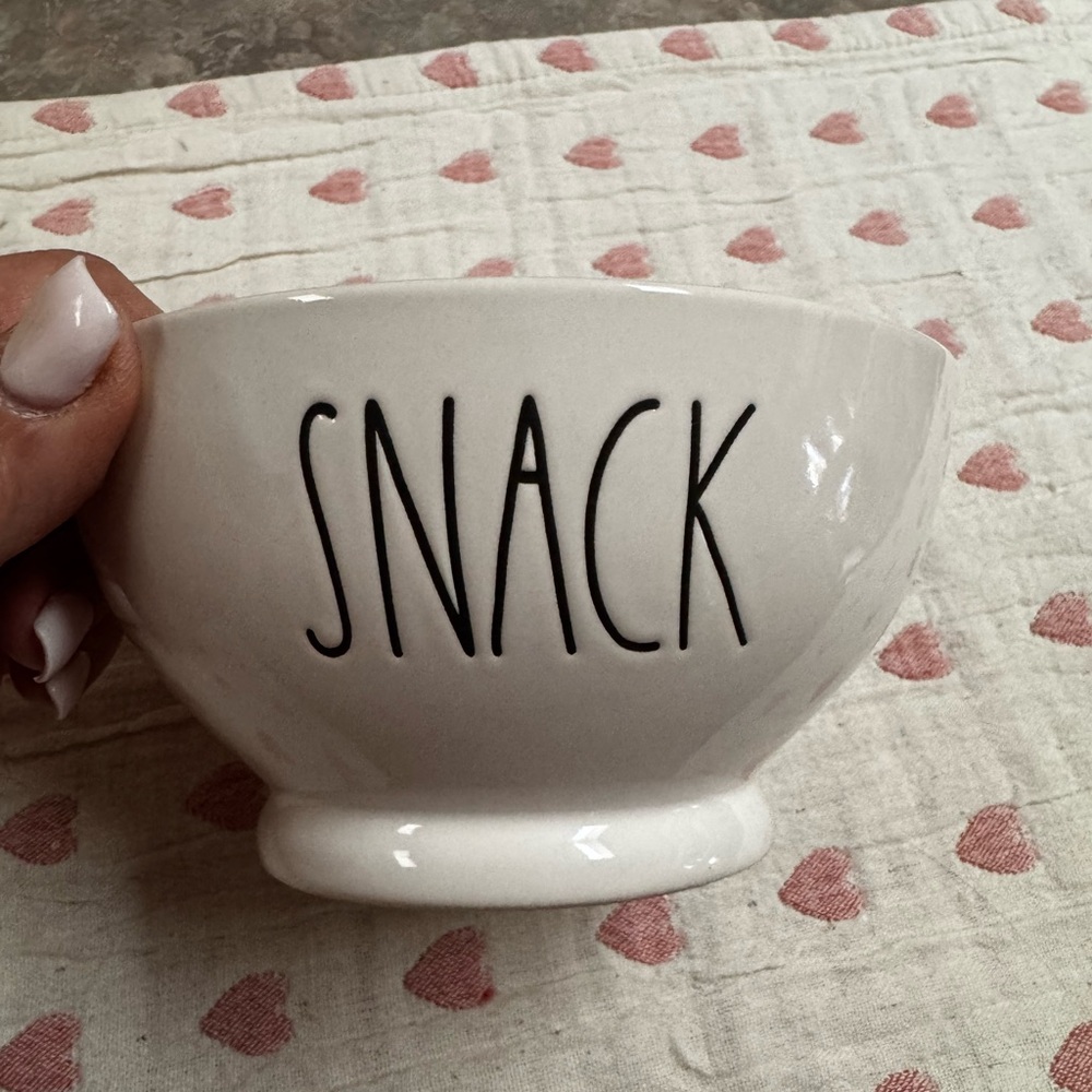 Rae Dunn White Snack Bowl